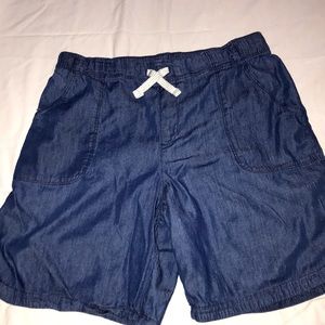 blue shorts